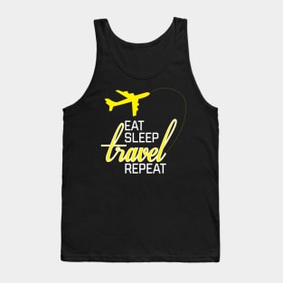 Eat sleep travel repeat Tank Top